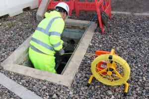 tracing non metallic ducts using rod